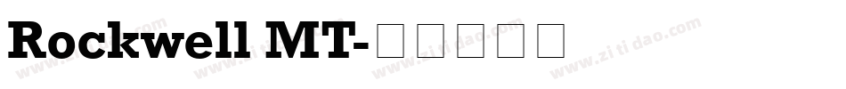 Rockwell MT字体转换